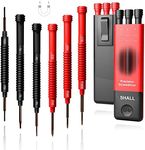 SHALL 6-Piece Precision Screwdriver Set with Case, 12 Sizes Magnetic Small Screwdrivers Included, Double-end S2 Mini Phillips/Slotted/Torx/Pentalobe/Triwing for Laptop, Glasses, Watch, Electronics