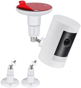 2Pack Adhesive Wall Mount for Ring Stick Up Cam & Ring Indoor Cam, 360 Degree Adjustable Screwless Bracket for Your Ring Surveillance Camera, 2 Ways Installation Without Drilling