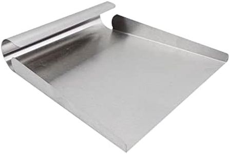 Proshopping Stainless Steel Scooper for Food, Large One-Piece Cast Square Food Scoop with Sides, 5.9 Inch Metal Ice Scooper, Cutting-board Scraper, Flour Utility Scoop with Multi-Purpose Use, Silver