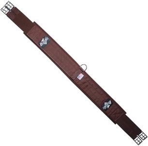 PROFESSIONAL'S CHOICE SMX English Girth for Horses - Equestrian Sport Neoprene Non-Slip Durable & Strong Saddle Fixation with Stainless Steel Buckles, Brown, 50"