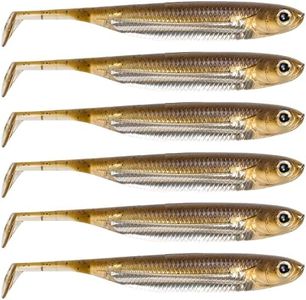 Dr.Fish Rubber Fish Fishing Lures with Paddle Tail Shad Bait Minnow Lure Drop Shot Fishing Lure Fluke Baits Silicone Swimming Lures for Pike Trout Bass 7cm Brown