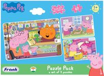 Frank Peppa Pig (60 Pieces) 3 in 1 Jigsaw Puzzle for Kids Above 5+ Years - Fun & Challenging Brain Booster Games - for Enhanced Focus and Memory - 60408