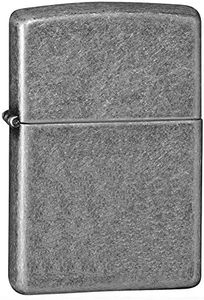 Zippo Adult-Unisex 121FB Classic Antique Silver Plate Lighter