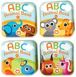 BabyBibi Floating Baby Bath Books. Kids Learning Bath Toys. Waterproof Bathtime Toys for Toddlers. Kids Educational Infant Bath Toys (Set of 4: ABC Animal Bath Books)