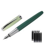 BOCIYER Contrast Colour Fountain Pen Set - Medium Nib, Fancy Fountain Pens for Writing, Cute Pen, Nice Pen Gifts for Men and Women(Green)