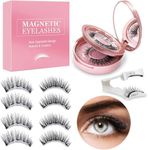 Magnetic Eyelashes, Reusable Fake Eyelashes with Applicator No Glue, Dual Magnetic False Eyelashes without Eyeliner, Natural Look