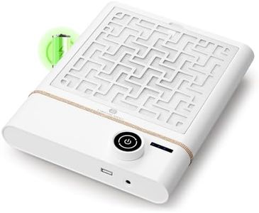 CHRISTINE SHELLY Nail Dust Collector, Bling Diamond Cordless Rechargeable 5000RPM Vacuum Nail Tech Fan Extractor, 12000mAh Professional Nail Duster Suction, Low Noise, Salon&Home