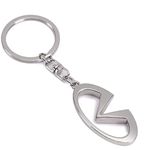 3D Chrome Car Logo Key Caes Alloy Key Holder Keychain for Man and Women Car Accessories (fit in-)