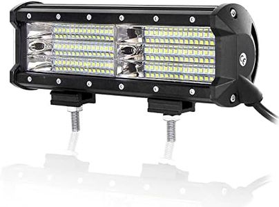 AUXTINGS 9 Pulgadas 270W 3 Fila Barra de luz LED Trabajo Luz Punto Inundación Haz para Camiones Tractor 4X4 Barco Off Road Auto Niebla lámpara de conducción