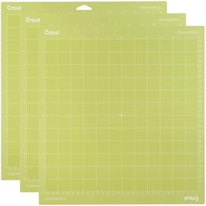 Cricut StandardGrip Machine Mats 12in x 12in, Reusable Cutting Mats for Crafts with Protective Film, Use with Cardstock, Iron On, Vinyl and More, Compatible with Cricut Explore & Maker (3 Count)