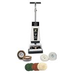 Koblenz Carpet Shampooer and Floor Polisher, 12" Carpet Cleaner with Scrubbing Brushes and Polishing Pads, 144 Ounce Tank, White/Black (P 2600A)