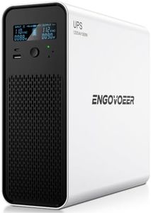 1200VA/1000W LiFePO4 UPS Battery Backup, Pure Sine Wave UPS with 296Wh Battery, AVR, LCD Display, 8 Outlets, USB-C/USB-A for PC, NAS & Router