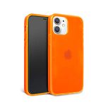 FELONY CASE - iPhone 11 Neon Orange Clear Protective Case, TPU and Polycarbonate Shock-Absorbing Bright Cover - Crack Proof with a Gloss Finish - Full iPhone Protection