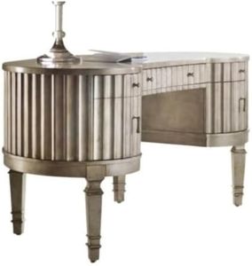 Hooker Furniture Melange Fluted Kidney Desk, Silver