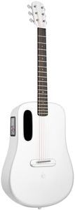 LAVA ME 4 Acoustic Electric Guitars Carbon Fiber Travel Smart Audio Guitar with 3.5 inch TouchScreen, HILAVA 2.0 System, Right-handed, FreeBoost 3.0, Airflow Bag (38INCH White)