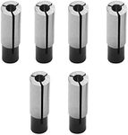 Vkinman 6 Packs 1/4" To 1/8" Collet Adapter for CNC Lathe Router Cutter Milling Bit Collet Reducer