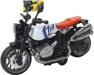 FEXXA Police Motorcycle Toy - Pull Back Motorcycle Toys, Tiny Gift with Music Lighting, Latte Motorcycles Toy for Kids Boys Age 3-8 Year Old [Multicolor] (1:14 Bike -1 Multicolor)