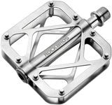 ROCKBROS Titanium Alloy Bike Pedals Mountain Bike Pedals 3-Bearing Sealed Bicycle Pedals MTB Pedals Platform, 250g Lightweight, Pedals for MTB, BMX, Down Hill, All Mountain