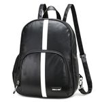 Chris & Kate 38 cm Cute Backpack for Teen Girls Soft PU Leather Laptop College Designer Casual Travel DayPack Bag for Girls and Women-BlacK