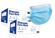 VIROSA Extra VALUE 3 Layer Face Masks | PACK of 100 | Comfortable, Protective and Suitable For Sensitive Skin – Blue