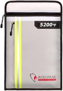 Atrisec Fireproof Document Bag (15.5 x 11.5 inch) with 5200℉ Aluminum Foil Layer, Fireproof Bag for Documents Safe with 2 Pockets, Fireproof Waterproof Document Bag, Fireproof Money Bag (Silver)