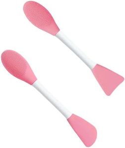 Cepillo De Mascarilla de Silicona, 2Pcs Cepillo de La Máscara Cara, Cepillo Aplicador de Limpieza, Cepillo de Mezcla, Herramienta de Belleza, para Aplicar Máscara Facial, DIY