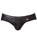FEESHOW Men's Sexy Soft Jockstrap Brief Bluge Pouch Pant G-String Thong Underwear Black L