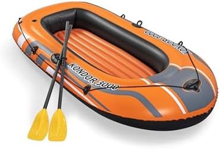 Bestway 7'3" x 56"/2.20m x 1.41m Kondor 3000 Set Barcos, Unisex niños, Naranja