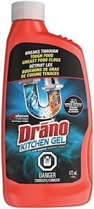 Drano Kitchen Gel Drain Clog Remover and Cleaner, Unclogs Kitchen Sinks and Removes Food and Grease, 473mL, Packaging may vary