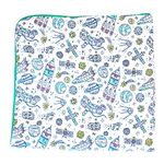 ADDISON BELLE 100% Muslin Cotton Everything Blanket - Oversized 47 inches x 47 inches - Premium 4 Layer Muslin Baby Boy Blanket/Dream Blanket (Space)