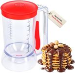 Eggssentials Pancake Batter Dispenser - Batter Dispenser with Squeeze Handle for Cupcakes - Pancakes - Cookie Cakes - Waffles - and Biscuit Separation.