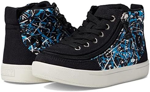 BILLY Footwear Kids Classic DR High II High Tops for Kids – Canvas Upper – Round Toe – TPR Midsole & Outsole Black Graffiti 11 Little Kid XW