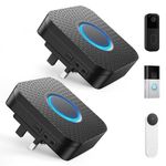 Satisure 2 Pack Smart Wireless Doorbell Chime, 3 in 1 Doorbell Extender - Compatible with Ring & Blink & Google Nest Video Doorbell, 2.4G WiFi, No Wiring Needed, Easy Setup Receiver