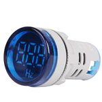 Rashri 22Mm Led Digital Display Electricity Frequency Meter Indicator Signal Lamp Lights Tester Combo Measuring Range 20-75Hz Blue