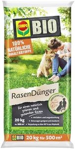 COMPO BIO Rasendünger 20 kg für 500 m² – Organischer-Rasendünger für tiefgrünen, widerstandsfähigen Rasen, unbedenklich für Mensch & Tier, mit Mikroorganismen