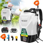 Backpack Sprayer 4 Gallon Battery Powered Garden Sprayer, VaxMay Electric Sprayer Works with Makita 18V Battery, Battery Weed Sprayer 75 PSI, Telescopic Wand, 5 Nozzles, 2.5Ah Battery&Charger included