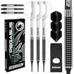 RED DRAGON Pegasus Soft Tip Darts Set - 18 gram - White Stems and White Flights