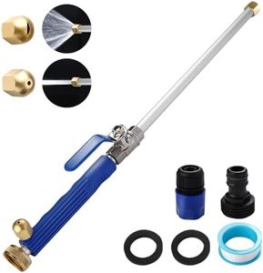 Upgraded Jet Nozzle for Garden Hose, High Pressure Hose Nozzle with 2 Different Nozzles and Quick Connectors, for Car, Patio, Window Washing (Blue)