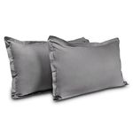 Wakefit Pillow Cover | Premium Cotton 144 TC Pillow Covers Standard - 18 x 27 inches (Grey - Set of 2)