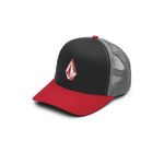 Volcom Men's Full Stone Cheese Trucker Hat, Flash Red, One Size