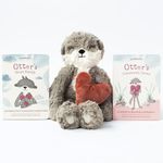 Slumberkins 14" Otter Kin & 2 Board Books Complete Set Bundle | Promotes Family Bonding, Building Connections & Acceptance | Social Emotional Learning, Ages 0+ (Otter Kin Plush + 2 Board Books)