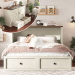 AMERLIFE Queen Murphy Bed with Stor