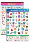 Jumbo English and Hindi Alphabet and Numbers Charts for Kids (English Alphabets and Hindi Varnamala - Set of 2 Charts) | Perfect For Homeschooling, Kindergarten and Nursery Children | (72 X 50 Cm)