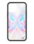 Wildflower Cases - Manifest Case, Compatible with Apple iPhone 12/12 Pro | Purple, White, Aura, Modern, Trendy, Cute - Protective Black Bumper, 4ft Drop Test Certified, Women Owned Small Business