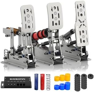 SIMSONN PRO Plus Pedals Sim Racing Pedals PC Racing Simulator Pressure Sensor Load Cell HE Hydraulic Pedals (P3-H3)