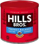 Hills Bros Perfect Balance Ground Coffee, Medium Roast,Full-Bodied Classic Rich Taste, Half the Caffeine, 23 Oz