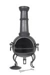 MURCIA LARGE STEEL CHIMENEA WITH GRILL