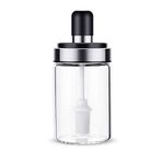 Femora Borosilicate Glass Brush Jar, Oil Jar, 250 ML, Pack of 1