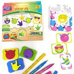 Imagimake Stamp Art Smiley Coloring & Stamping Set for Girls & Boys 3 Years +