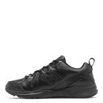 New Balance mens 608 V5 Casual Comfort Cross Trainer, Black/Black, 10 W